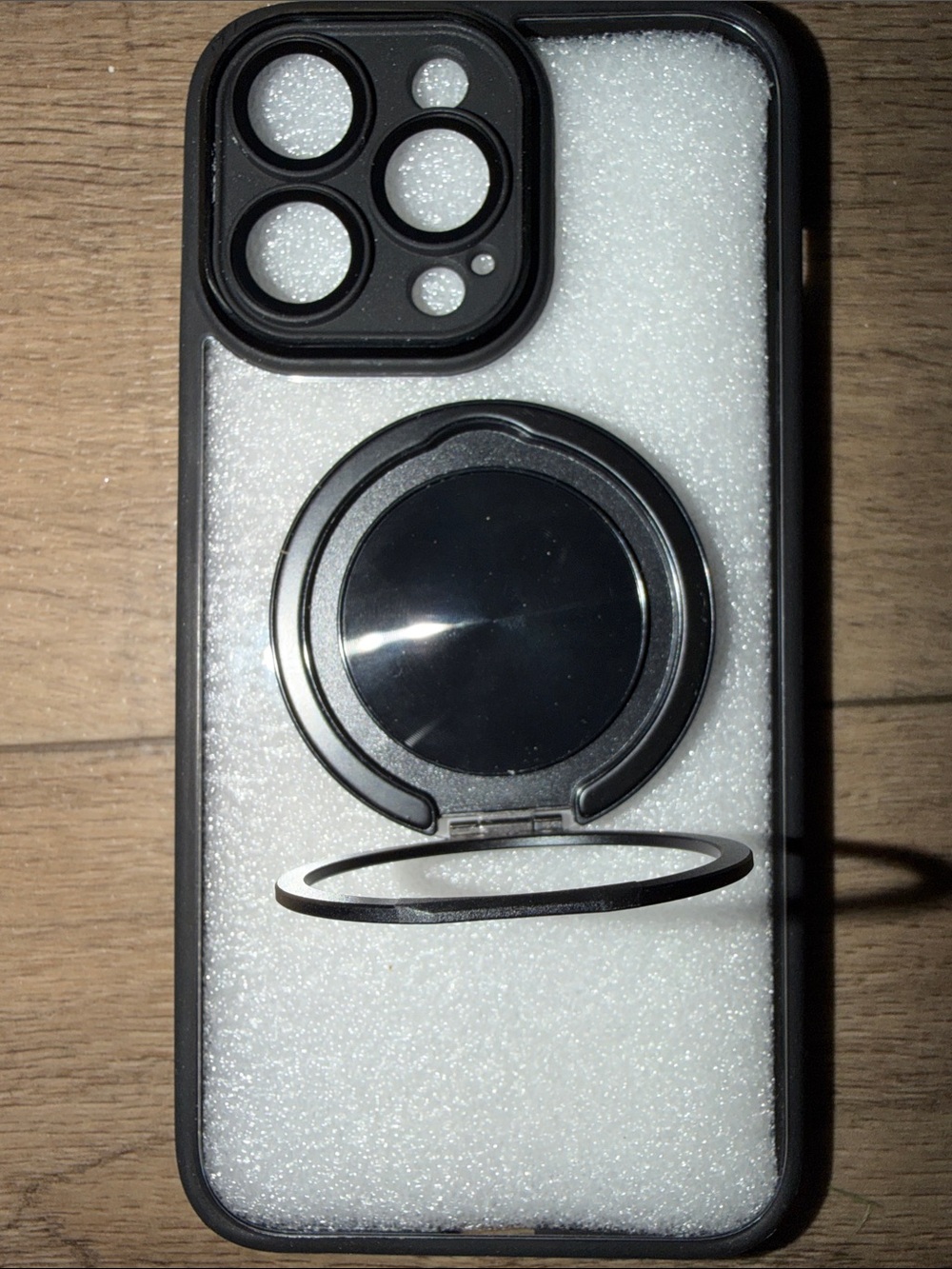 iPhone 14 Pro Max Phone Case with Ring Holder - Black